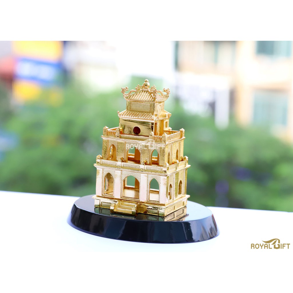 Biểu tượng Tháp Rùa Hà Nội mạ vàng 24K