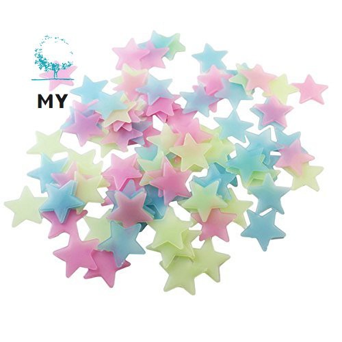 Set 100 ngôi sao dạ quang dán tường