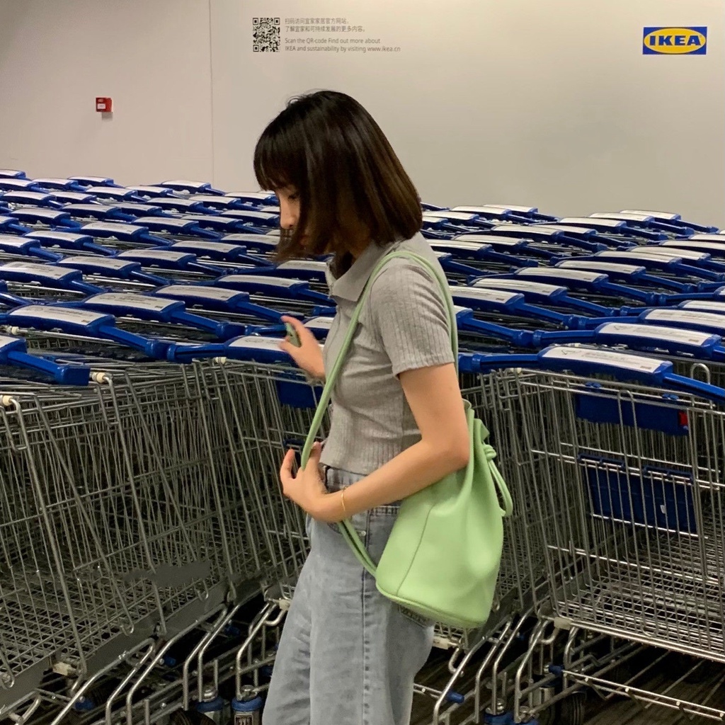 3fter Tự Làm | Túi Đeo Chéo Dây Rút Sức Chứa Lớn Thiết Kế Thời Trang