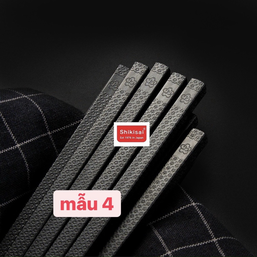 Đũa Nhật Hoạt Tiết Hoa Anh Đào / Hoa Cúc Kháng Khuẩn Nhập Khẩu Nhật Bản Shikisai