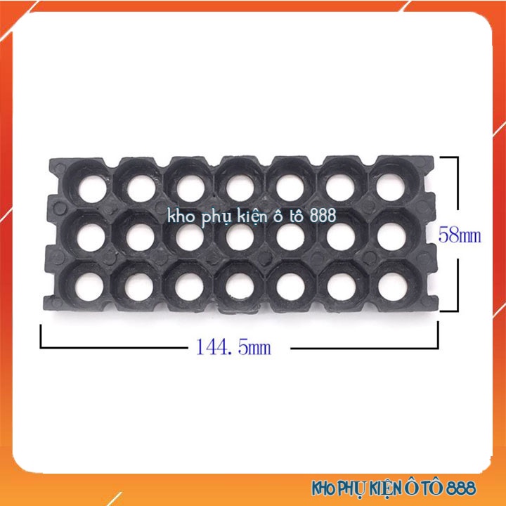 Hộp đựng 21 pin 18650 dự phòng kèm khung cố định pin 3*7