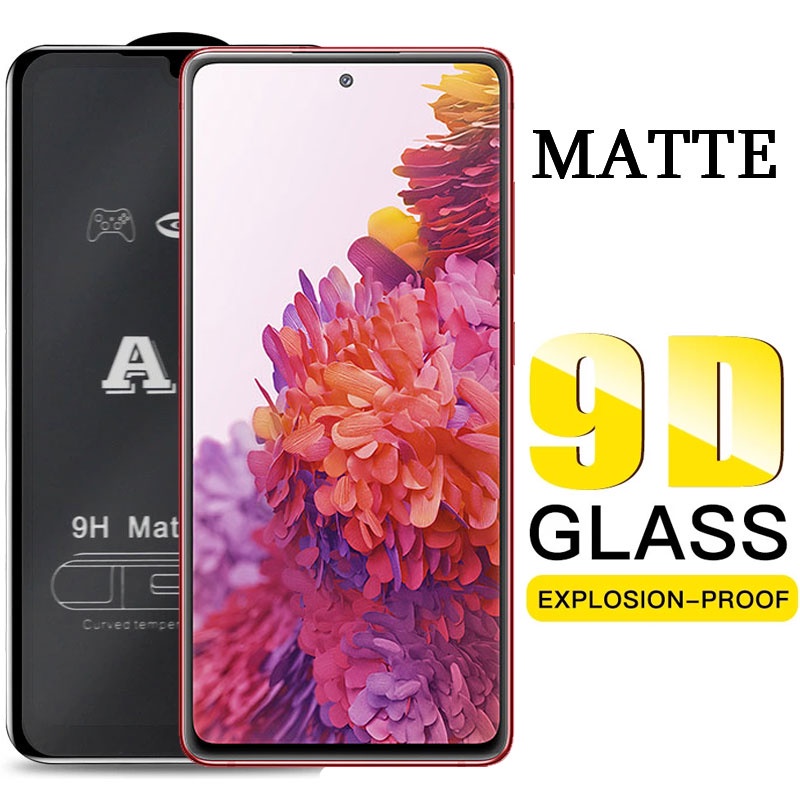 AG Kính Cường Lực Nhám Full Màn Chống Vân Tay Cho Samsung ss Galaxy S21 S20 FE Note 10 Lite M22 M52 4G 5G AG