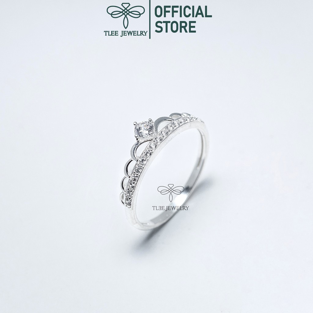 Nhẫn bạc nữ TLEE vương miện nữ hoàng sang trọng A0128