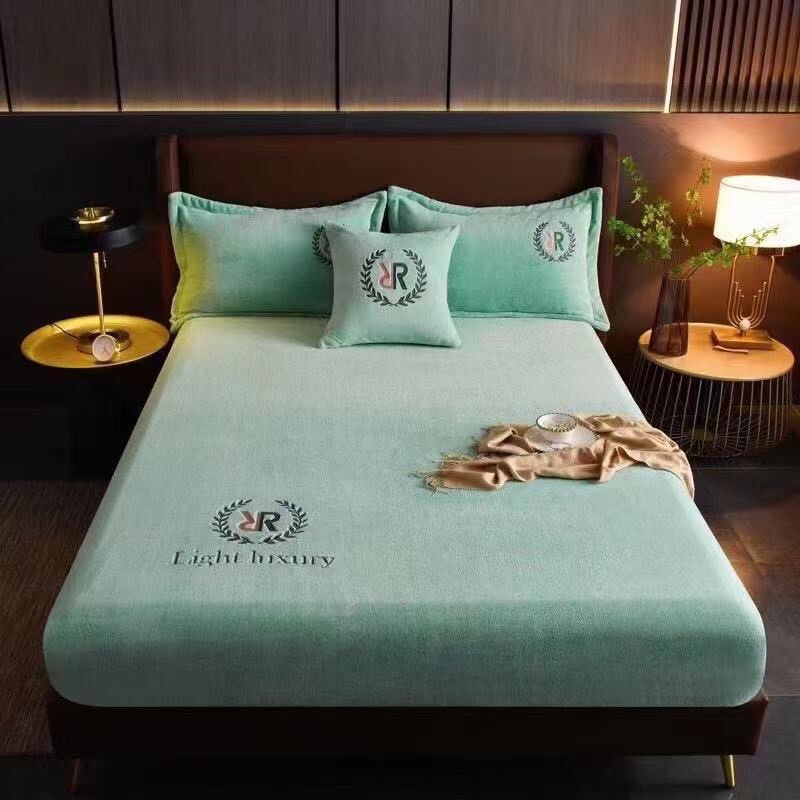 Sét ga gối nỉ nhung thêu mẫu mới năm về đủ size