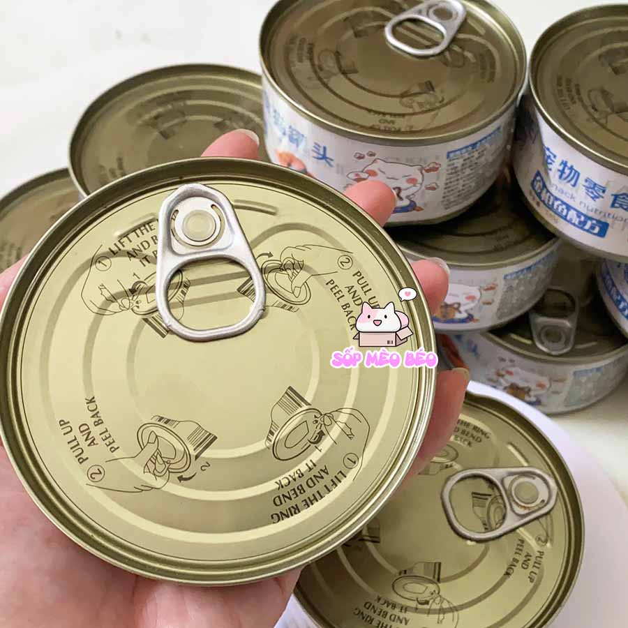 Lon pate FAENBEI 170gr Nguyên sớ cá to, bữa ăn chính thơm ngon dinh dưỡng cho Mèo