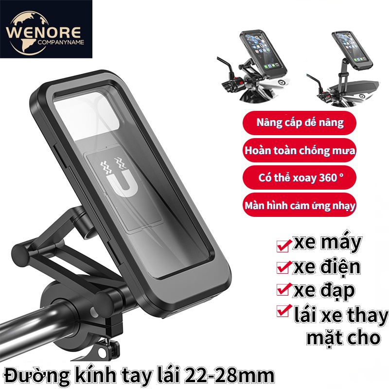 (Lô hàng từ Việt Nam) giá đỡ điện thoại trên ô tô/kệ đỡ điện thoại-Giá Kẹp Giá Đỡ Điện Thoại Đi Xe Máy Xe Đạp Chống Nước Xoay 360 Độ
