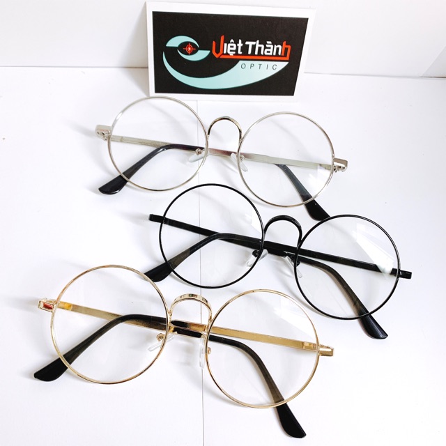 [ Kính Tròn Size Vừa ] Gọng Kính Mắt Tròn Kim Loại Tròn Xoe Nhiều Màu | BigBuy360 - bigbuy360.vn