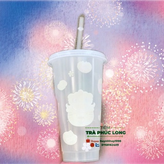 [THANH LÝ] Ly đổi màu Giáng sinh Phúc Long 710ml