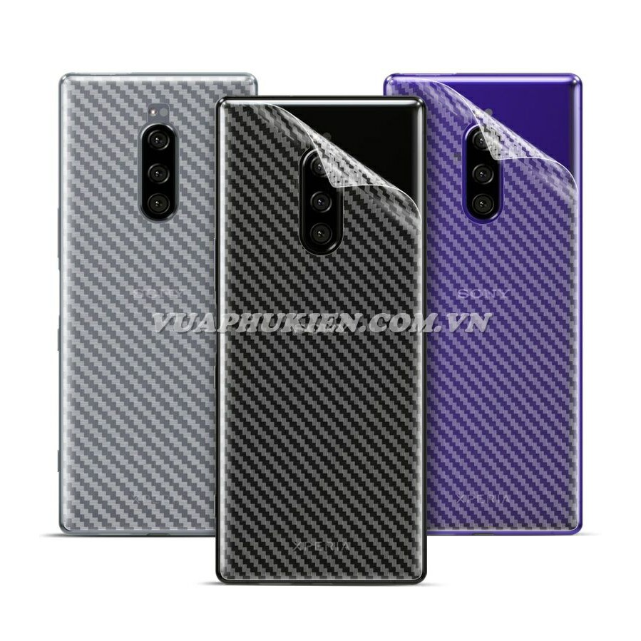 Tấm dán vân Carbon 3D mặt lưng cho Sony Xperia XZ4, XZ3, XZ2, XZ1, XZs, XZ, XZ Premium, XZ2 Premium, Z5 Premium