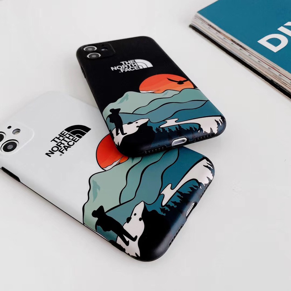 iPhone12 12Promax 12Mini Ốp điện thoại silicone nhám in hình The North Face cho Iphone 7plus 8 + X Xr Xsmax 11 11promax | BigBuy360 - bigbuy360.vn
