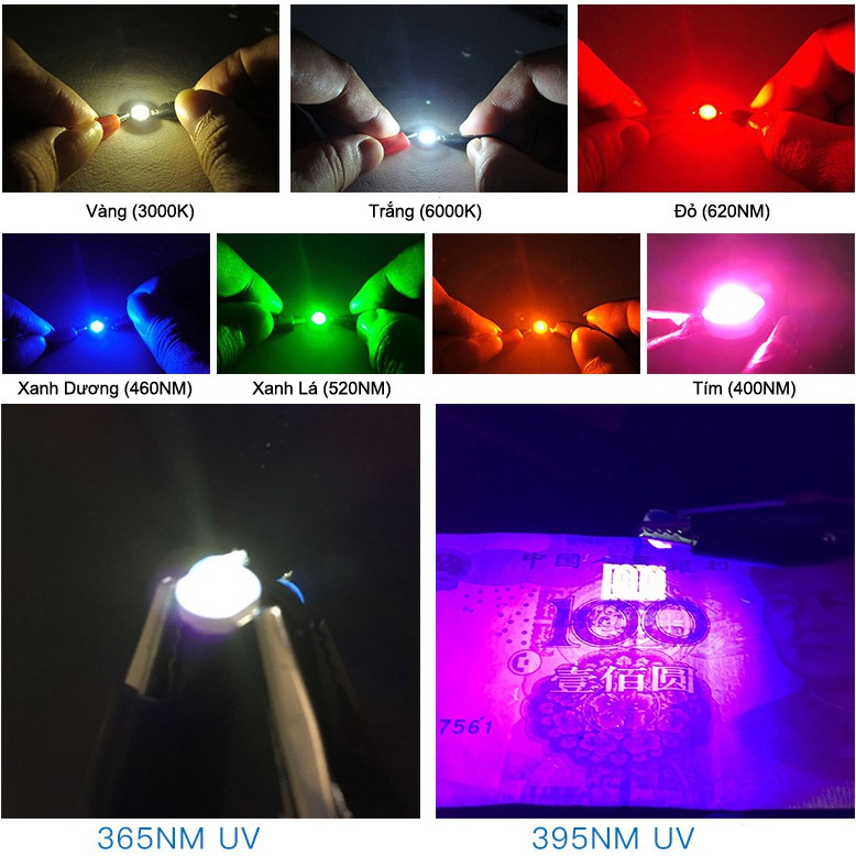 Bộ 5 chip Led Luxeon 3W loại tốt