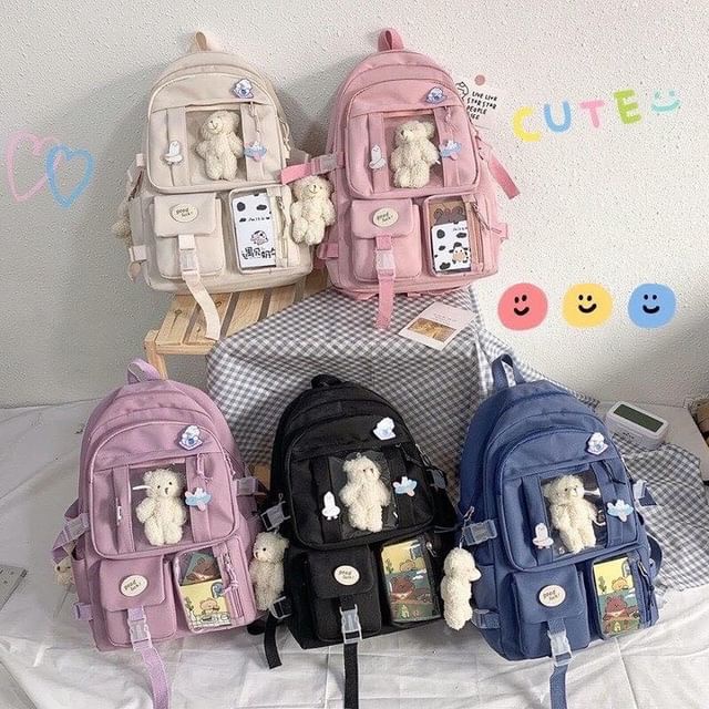 Balo Nam Nữ ULZZANG Hàn Quốc Dễ Thương, Balo Nữ Nhiều Ngăn Thời Trang Đi Học Đi Du Lịch BL02