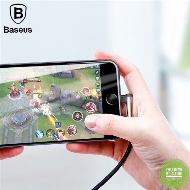 [CHÍNH HÃNG BASEUS 1M-2M] CHÂN LIGHTNING / ANDROID / TYPE C 2.4A - Cáp sạc Sharp Bird MVP Moblie Game Dây dù dữ liệu