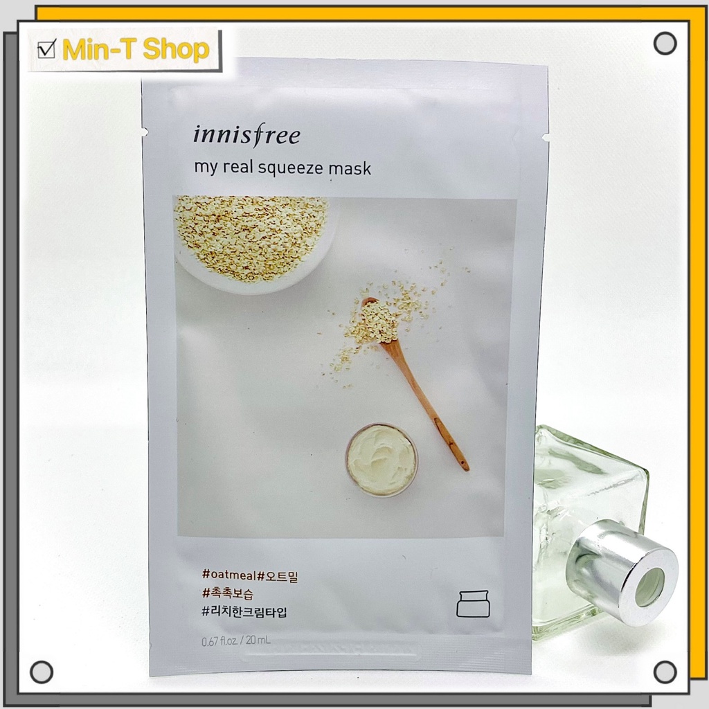 (chính hãng) Mặt nạ dưỡng da cao cấp Hàn Quốc Innisfree My Real Squeeze Mask