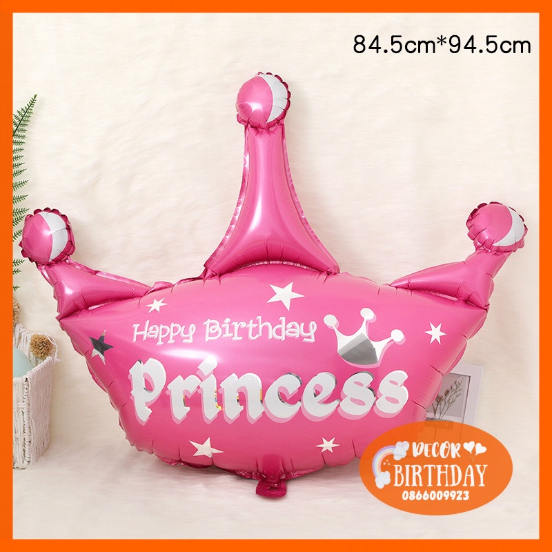 Bóng Vương Miện, Bóng Nơ FREESHIP Trang Trí Sinh Nhật Cho Bé, Bóng Dày Dặn, Nhiều Mẫu Đẹp
