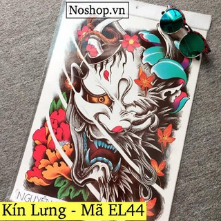 Hình Xăm Dán Kín Lưng Mặt Quỷ EL44