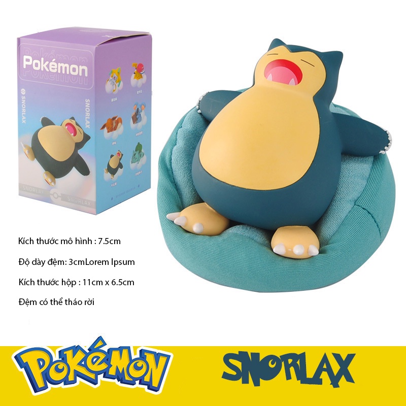 Mô Hình Pokemon 6 Pokemon Nằm Ngủ Dễ Thương
