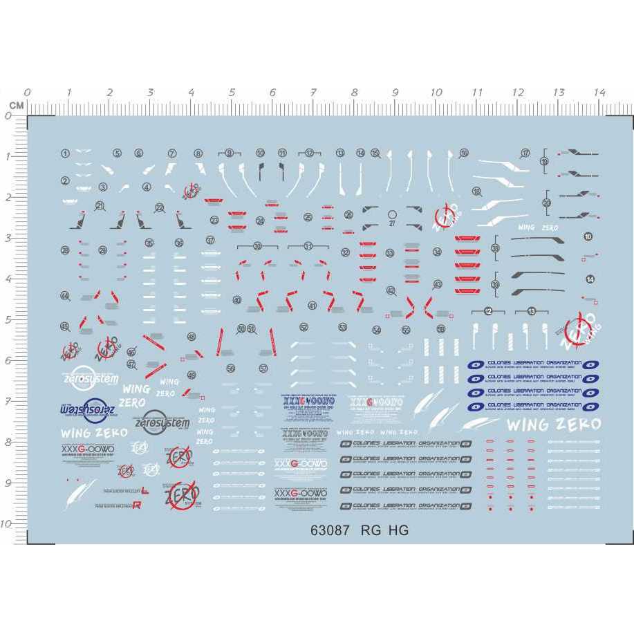Decal nước HG RG 1/144 Dòng Wing Gundam Tổng Hợp