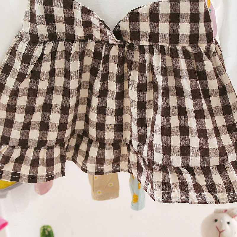 Váy thu đông kẻ caro bé gái size 7-14kg VT20