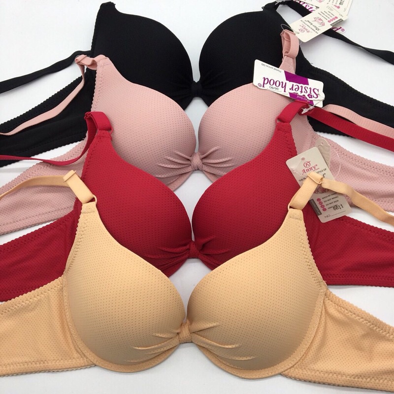 Áo ngực nữ có gọng mút kép nâng ngực tạo khe, áo lót thông hơi hình nơ 6611