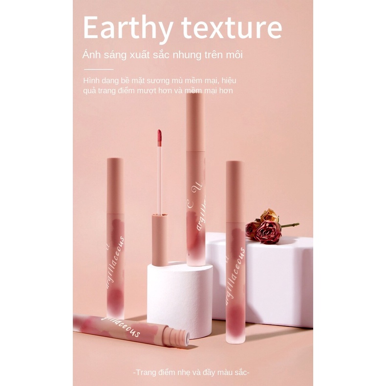 【vibely】Zhizhi stick lip mud matte velvet matte lip glaze không dễ phai, chống dính cốc, màu đỏ thuần phong cách hot, giao hàng trong ngày | BigBuy360 - bigbuy360.vn