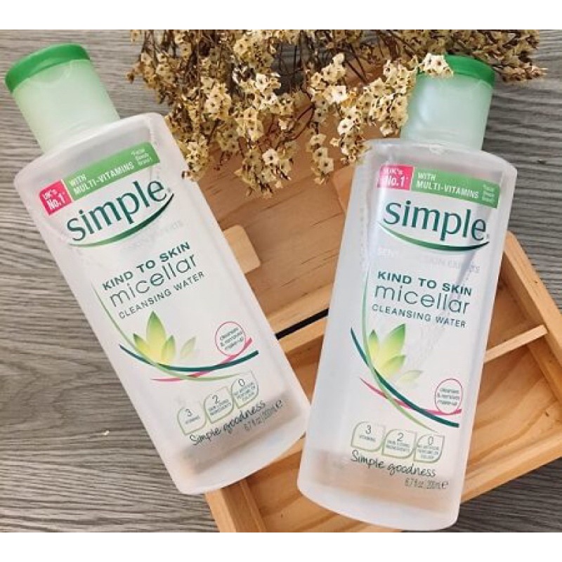 Nước Tẩy Trang Cao Cấp Simple Kind To Skin Micellar Cleansing Water 200ml