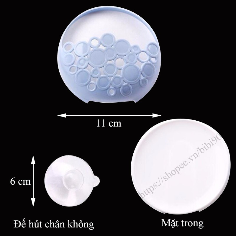 [LN96] [ SALE ] Giá nhựa tròn đựng dụng cụ rửa chén có đế hút chân không để gắn trên miệng bồn rửa