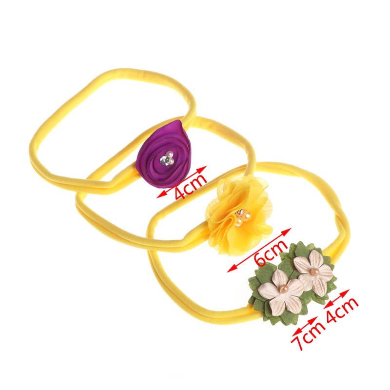 Set 3 băng đô thun co giãn đáng yêu cho bé gái