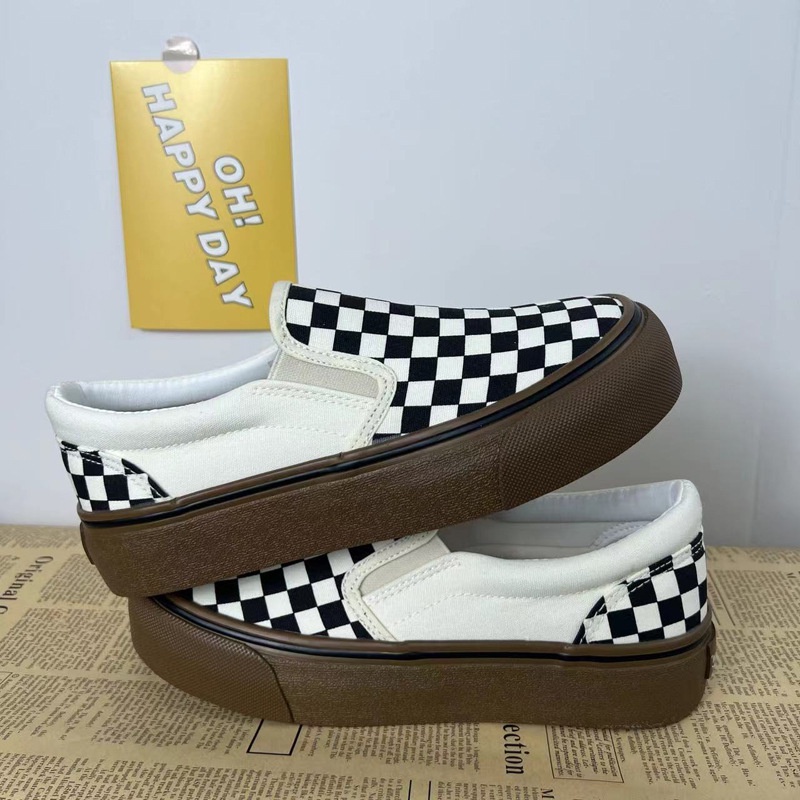 Giày Slip thời trang Đen nâu mẫu mới thu đông 2022