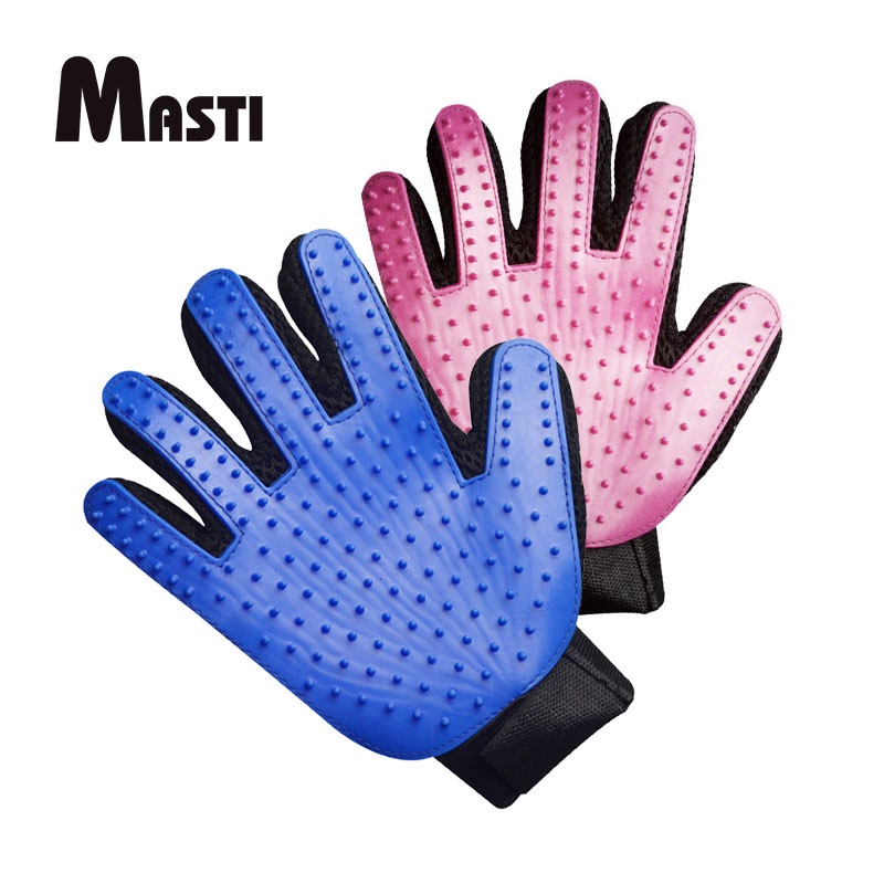 Găng tay MASTI LI0139 dùng chải lông rụng khi tắm chó mèo