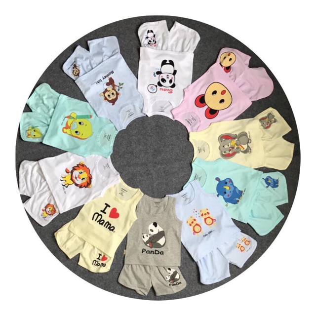 Set combo 5 bộ đồ ba lỗ đùi cho bé , đồ em bé