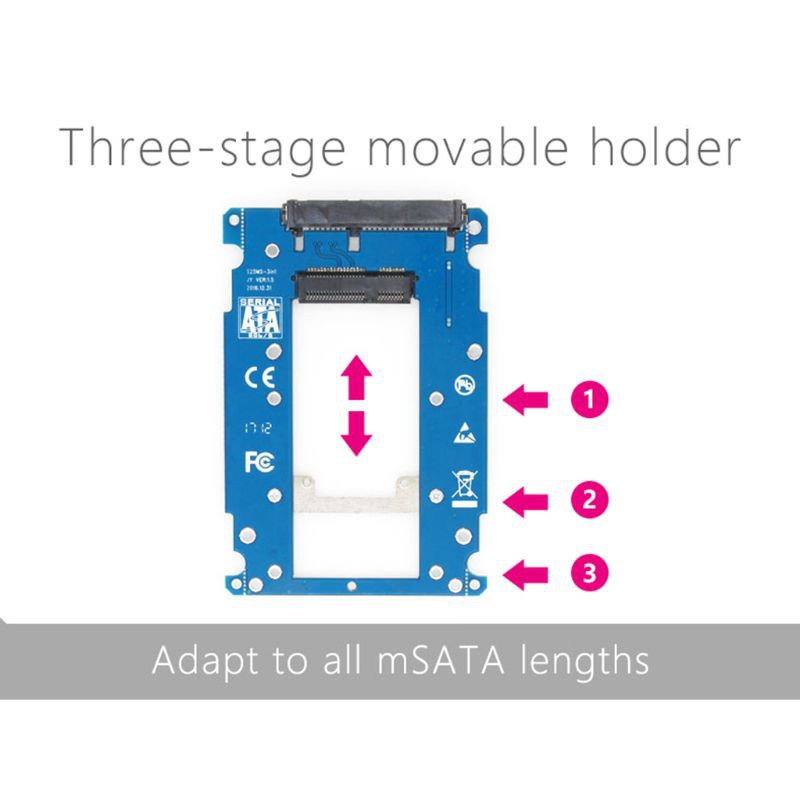 Khay Chuyển Đổi Msata Sang Sata Ssd 2.5 "Ssd 30x27 / 50 / 70mm Msata Sang 22pin Sata 50mm Và Sata 52pin Và Sata3 Ssd | BigBuy360 - bigbuy360.vn