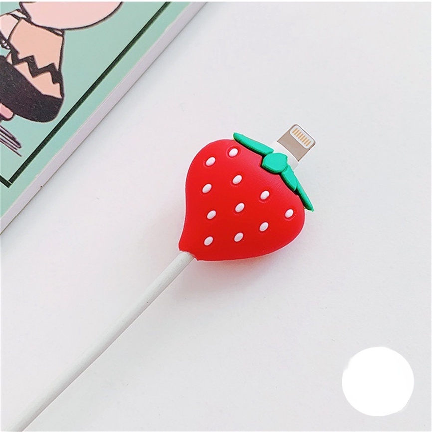 Phụ Kiện Bảo Vệ Dây Cáp Sạc Hình Trái Cây Dễ Thương Cho iPhone OPPO VIVO Redmi