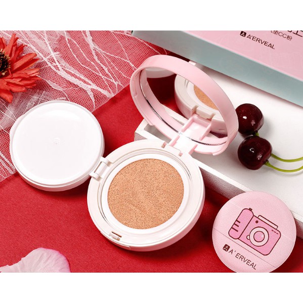 (1+1) Full Set Phấn Nước Nền A'ERVEAL CC Powder Tặng Kèm Lõi Thay Dễ Thương (FREE SHIP ĐƠN TỪ 99K)