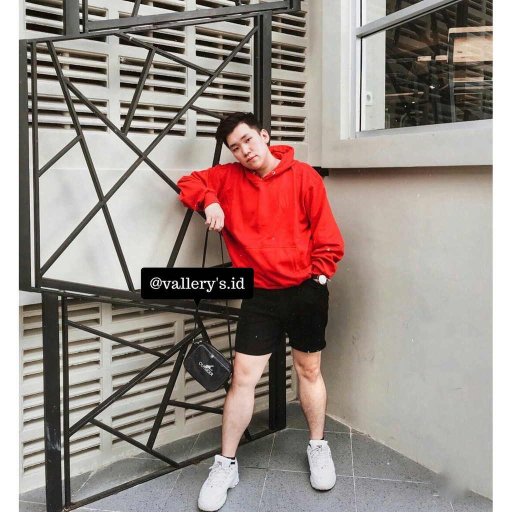 Áo Khoác Hoodie Màu Đỏ Tươi Sáng Thời Trang Cho Nam Và Nữ