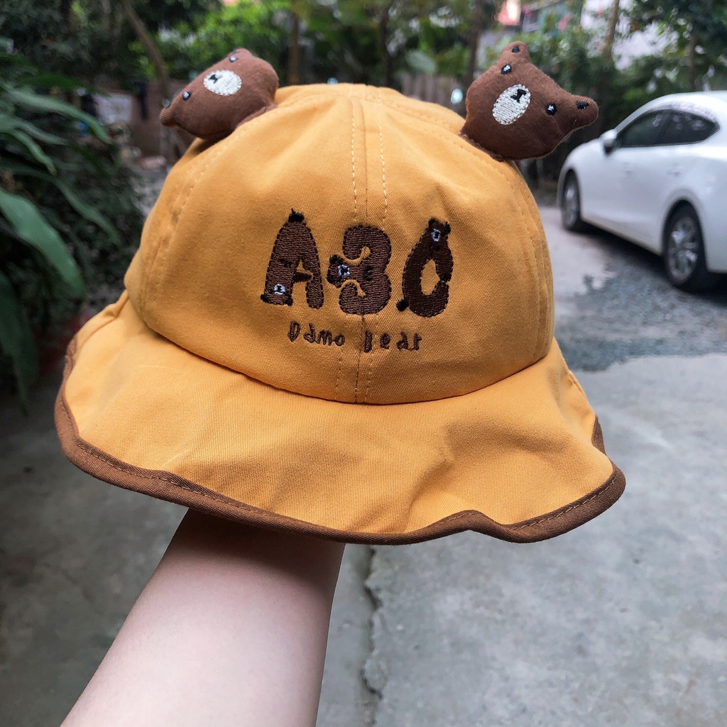Mũ Vành Tròn A30 Tai Gấu Nâu Kute Dễ Thương Cho Bé 4 tháng- 30 tháng