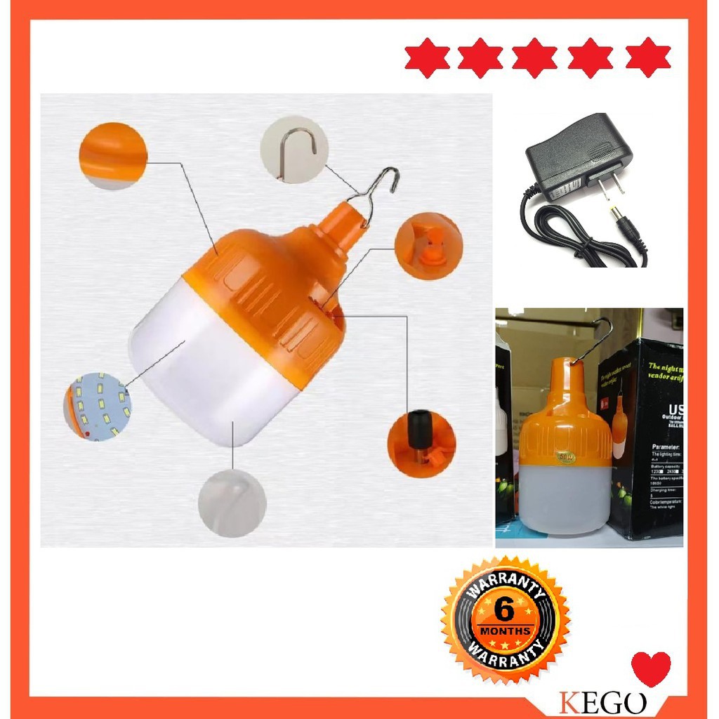 Bóng đèn LED sạc tích điện 100w - 150w siêu sáng, bóng đèn tích điện 3 chế độ sáng, sạc bằng cáp USB