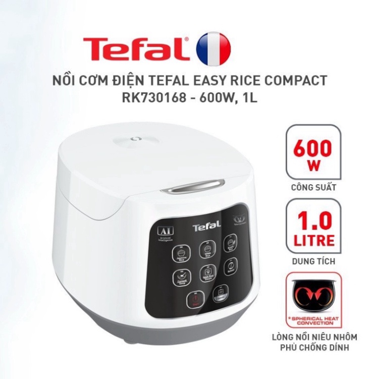 Nồi cơm điện Tefal Easy Rice Compact RK730168 - 600W, 1L - Hàng Chính Hãng