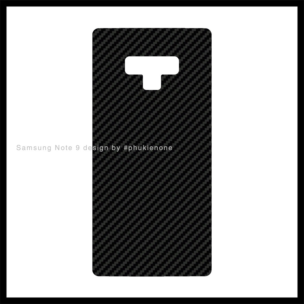 Decal dán lưng Samsung Note 9 carbon đen