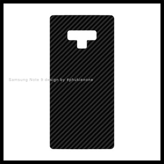 Decal dán lưng Samsung Note 9 carbon đen