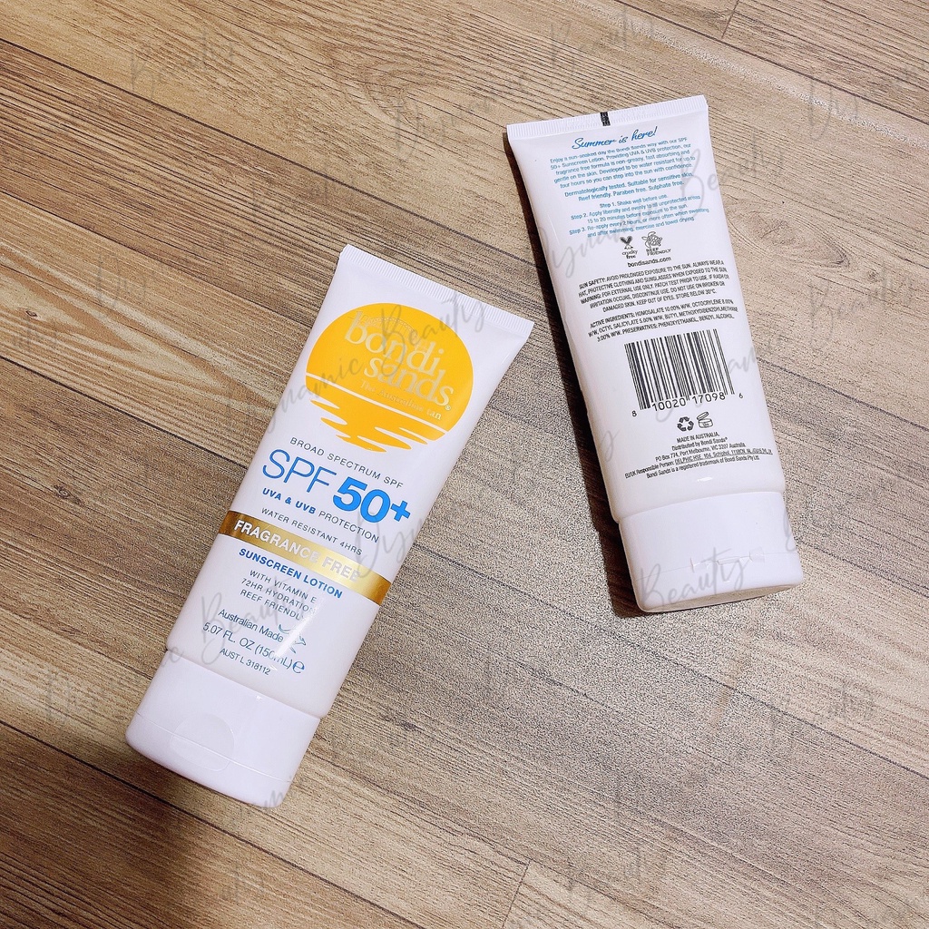 Kem chống nắng Bondi sands broad spectrum spf 50+ fragrance free sunscreen lotion 150ml của Úc