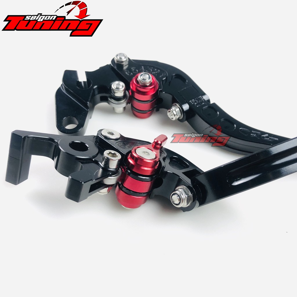 Bộ tay thắng gập CRG chống gãy cao cấp Exciter 135/150 - Màu đen Black