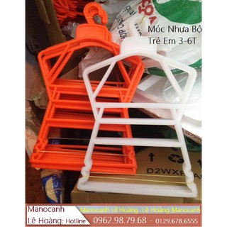 Combo Móc Trẻ Em Bộ To 50 Chiếc, Máng Nhựa 10C và 50 Kẹp Lót
