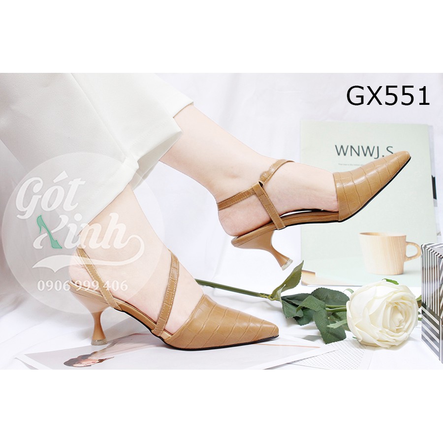 Giày Slingback mũi nhọn 5p quai giữa - hình thật kèm video shop tự quay