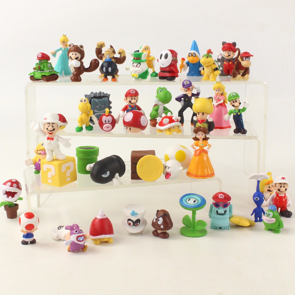 NINTENDO Bộ 48 Mô Hình Nhân Vật Game Super Mario Bros Luigi Mario Yoshi Bằng PVC