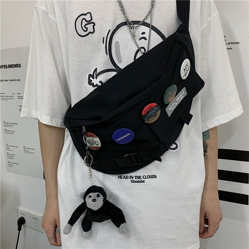 Túi Đeo Chéo Thể Thao Dáng Rộng Phong Cách Hàn Quốc Cá Tính 19911