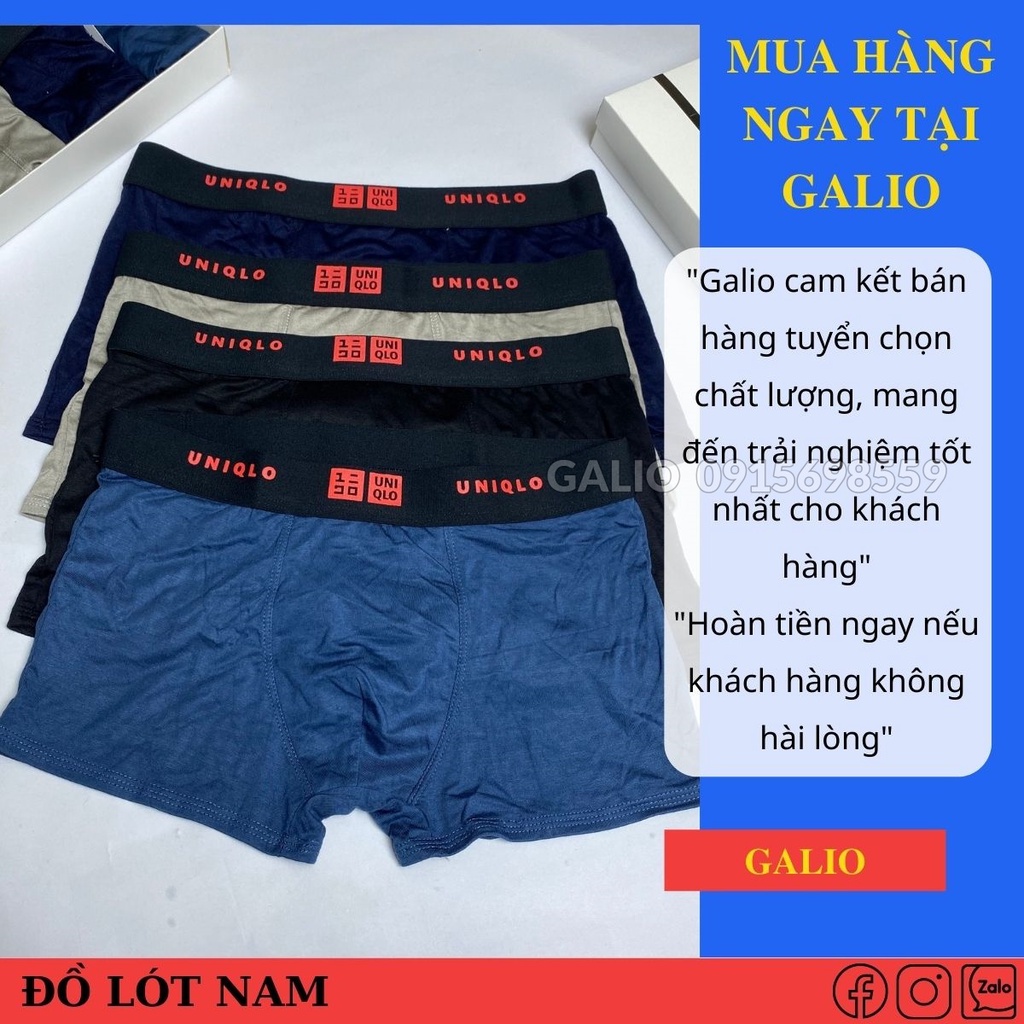 Quần sịp đùi nam boxer co dãn 4 chiều, Quần lót nam đùi kháng khuẩn rẻ đẹp boxer cao cấp | Galio