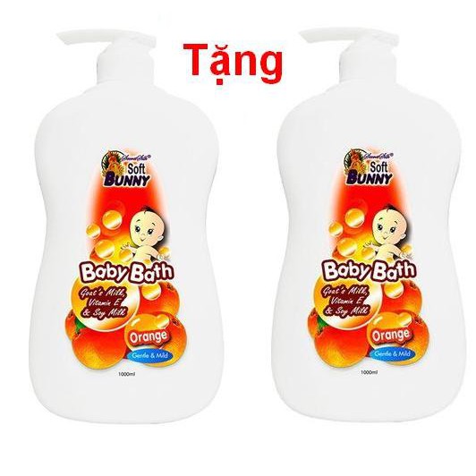 Sữa tắm gội Bé SOFT BUNNY 500ml, mua 1 tặng 1