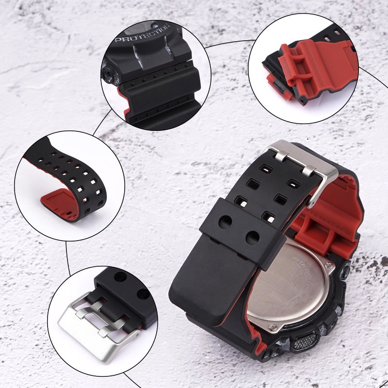 Dây Đeo Đồng Hồ Silicon Cho Casio G-SHOCK GD100 GD110/120/14 GA100/110/120/140 GA300/400/700 G8900 GR8900 GW8900