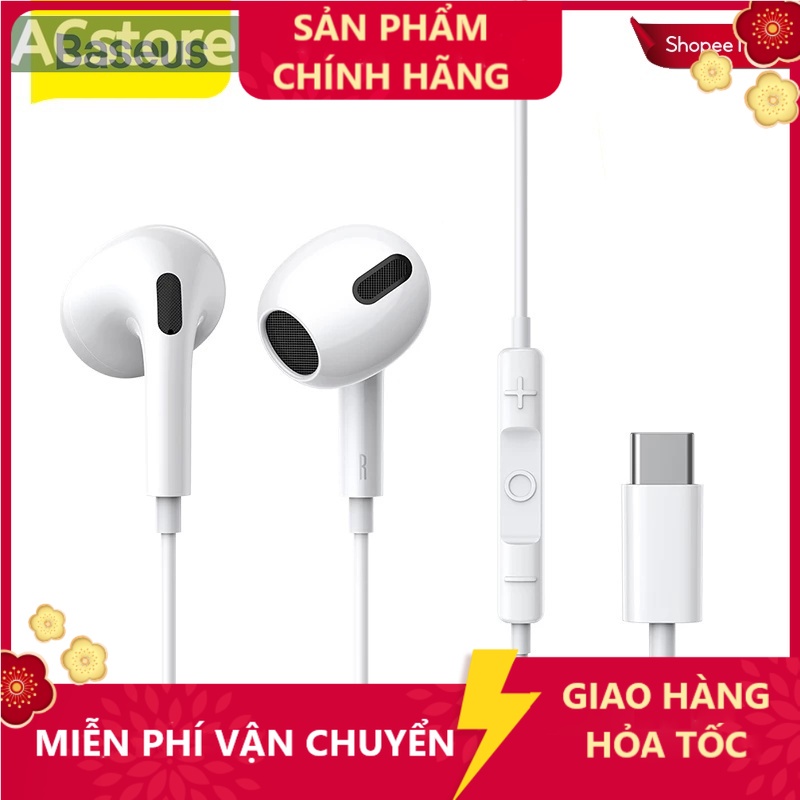 Tai nghe BASEUS C17 Type-C có dây có mic cho điện thoại thông minh - ACSTORE
